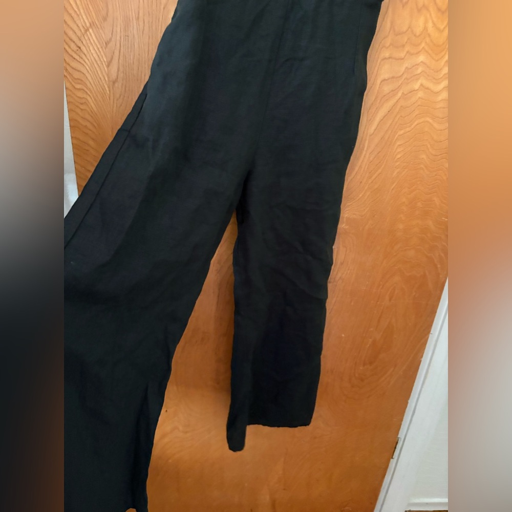Faithfull the Brand Black linen Jumpsuit with Button Detail M - Picture 4 of 11